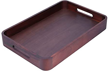 Walnuss Rechteckiges Tablett Massivholz Serviertablett Holz Kochplatte Obst Tablett Haushalt Teetassenhalter für Haushalt(S)