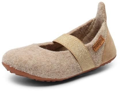 bisgaard Mädchen Wool Ballet Flat, Nougat, 33 EU