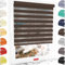 Schuette® Rollo ohne Bohren & mit Bohren 2in1 ● Tag & Nacht Doppelrollo Kollektion: Dark Cocoa (Braun) ● 115 x 150 cm (Breite x Höhe) ● Suprafix Klemmrollo = Klemmfix 2.0 ● 60s Montage mit Video