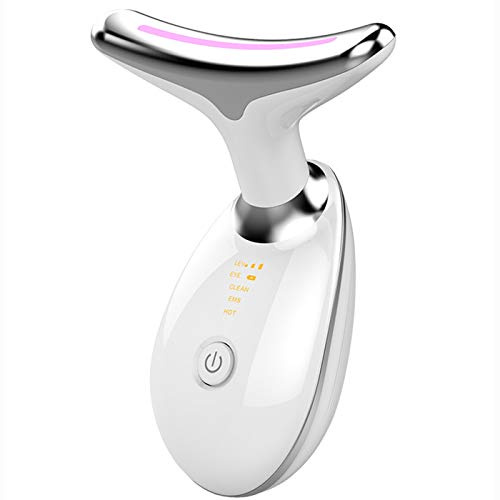 CooBES Electric Face Massager, Portable High Frequency Heat Massage Face Lifting,3 Modes 45°C for Beauty and Skincare Tools, EMS Massage Face Toning for Women. (3-Color LED Mode)