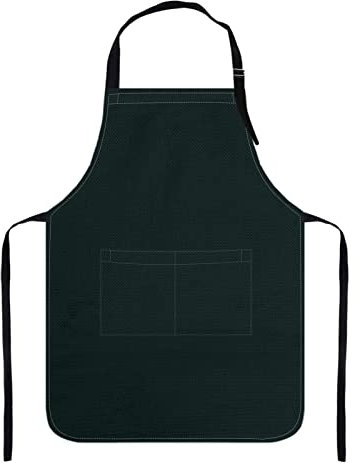 Britimes Schwarze Schürze für Zuhause, Küche, Kochen, Backen, Gartenarbeit, für Damen und Herren, mit Taschen, 81,3 x 71,1 cm