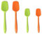 BLUGUL 4 Stück Silikon Löffel, Silikon Spatel für Kochen und Backen, Hochhitzebeständiger, Schaufelförmig, Groß und Klein (GN+OR)