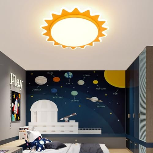 DHGIE Plafoniera LED Soffitto Moderna Plafoniera Dimmerabile con Telecomando 45W 3000-6000K Plafoniera Camerette per Bambini Plafoniere A LED per Camerette per Ragazze Ragazzi Lampada Soffitto