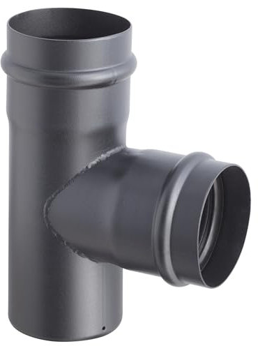 SYSTERM Abgasableitungssystem Ø 80 mm für Kaminen oder Pelletheizgeräten, alle Elemente der Schornsteinanlage an einem Ort (T-Stück 90°)