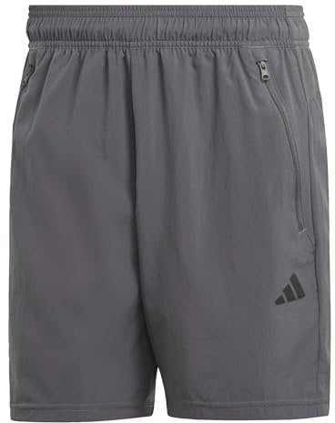 adidas Herren Train Essentials Woven Training Shorts, Grey Five/Black, 4XL 5 inch