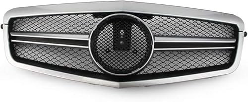 Auto Kühlergrill für Ben z E Class W212 S212 2010-2013, Grill Schwarz Glänzend Doppel-Lamellen Grill Front Doppel Rippen Grill Kühlergrill Links Rech