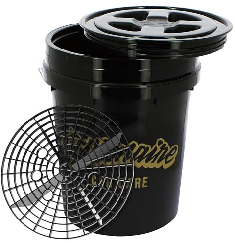 S SUMEX Kit Limpieza para el Lavado Coche Kit Billionaire Cubo Tapa y Rejilla Ideal para Limpieza a Mano del Vehículo Imprescindible para Detailing Coche