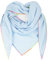 Gloop Damen Schal XXL Dreieckstuch Damen Dreieck Schal Halstuch Baumwolle Musselin Poncho ohne Kratze an Haut Hergestellt in Italien 135 cm×135 cm×220 cm (02678a25-Hellblau)