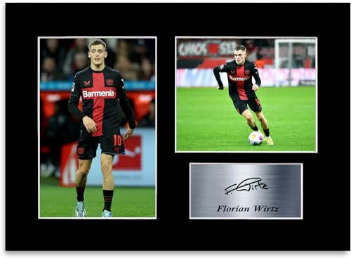 Generic Florian Wirtz Leverkusen Spieler Signiertes Foto Halterung für Fotodisplays A4 Plakate Poster