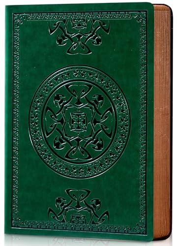 YEBABFIT CAGIE Leather Vintage Journal for Men Soft Cover 256 Lined Pages Notebook 180 Lay Flat for Writing Travel Diary, 5.7'' X 8.3'', Black
