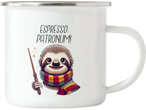 Hey!Print Espresso Patronum Faultier Emaille Tasse - Witziger Koffeinschub