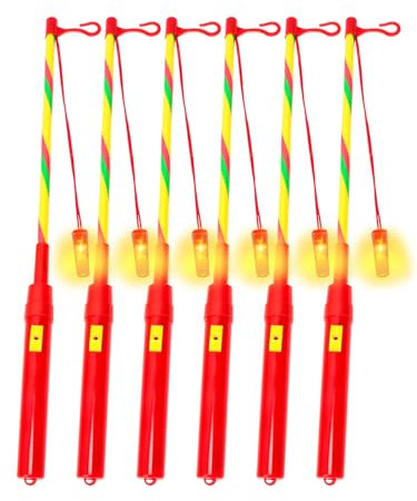 APODESS 6STK Laternenstab Kinder LED 40cm Leuchtstäbe Elektrischer Laternenstab Leuchtstab Laterne Martinslaterne Stab für Laternenumzug