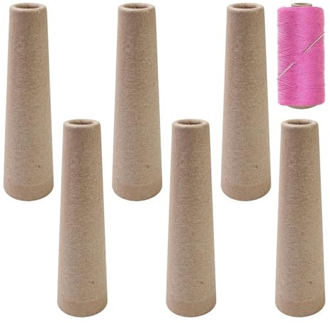 Knitting Yarn Winders - Pack of 6 Wool Strand Holders, Cardboard Yarn Cones, Diyy Crochet Yarn Bobbin Winder, Yarn Ball Winding Tube, Craft Yarn Cone, Yarn Supply Cone for Knitting and Crochet