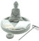 FRANK FLECHTWAREN Buddha Zen-Garten, Zement, Sand, Stein, Metall Maße: Ø 17 x 3 cm, Höhe Figur 12 cm