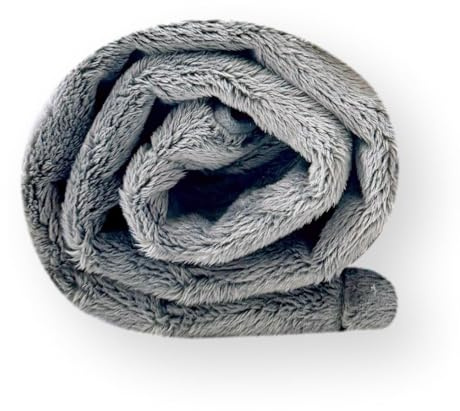 4L Textil Hundedecke flauschig für kleine Hunde und Katzen Katzendecke Hundedecke für unterwegs Kuscheldecke Hund Katzen Kuscheldecke Sofaschutz waschbar grau 100x70
