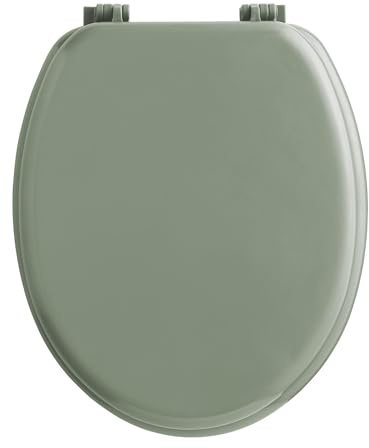 Douceur d'Intérieur, Abattant WC (37 x 45,5 cm) Vitamine Sdb Sauge, MDF Uni