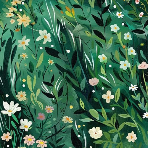 ICYEHAO Papier Peint Fleurs Vert,44 x 300cm Papier Peint Floral Beige et Rose Feuille Botanique Papier Autocollant pour Meuble,Chambre,Salon,Salle de Bain,Toilette