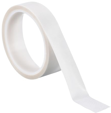 PATIKIL Heat Resistant Tape, 1 Inch x 33 Feet High Temperature Tape PTFE Adhesive High Heat Tape Waterproof for Vacuum Sealer Machine Insulation Protection, White, 0.18mm Thick