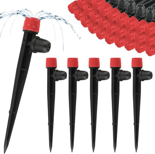 50 spruzzatori per irrigazione a 8 fori, rosso