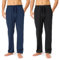 Timone Herren Schlafanzugshose Lang Pyjamahose aus Baumwolle Freizeithose Schlafhose Loungewearhose mit Taschen Nachtwäsche Hose für Herren Sleepwear TPP-001 ((2Pack) Dunkelblau/Schwarz, L)