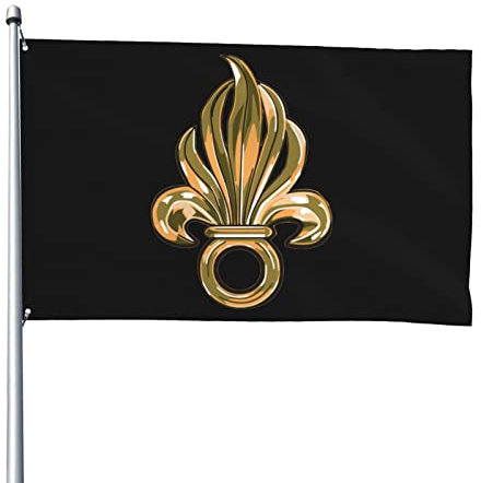 Bandera Logotipo De La Legión Extranjera Francesa Reforzada Banners Impresión Banderines Pancarta Para Exterior Fiestas Eventos 90X150cm