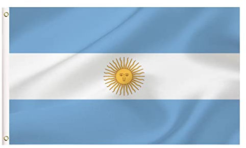 Bandera grande de Argentina, banderas argentinas de 3 x 5 pies, decoración de interiores y exteriores para patio