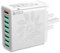 USB Plug Fast Charge 33W USB Plug UK, 8-Port Multi Fast Charging Plug Power Adapter with Quick Charge 3.0 Wall Charger for iPhone 16 15 14 13 12 11 Pro Max SE XS XR Plus, Samsung Galaxy (White)