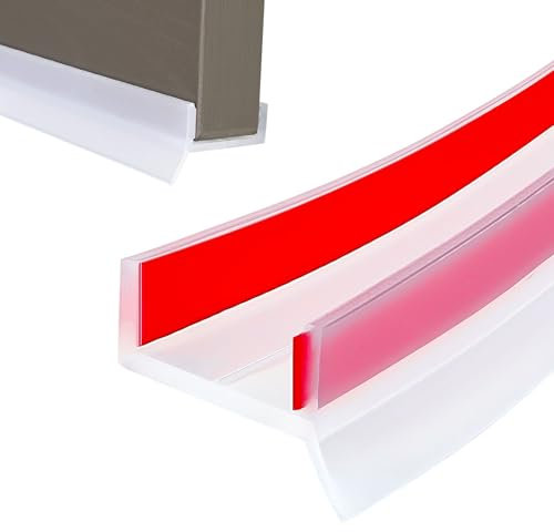 Flintronic Joint Plinthe Cuisine Profil D’étanchéité pour Socle Cuisine pour Plinthe de 15mm 16mm 17mm pour Bas de Sous Placard(Transparent, 2M)
