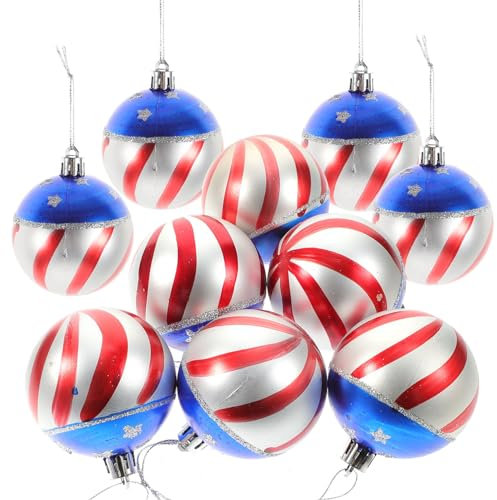 HOLIDYOYO 12 Stück Dekokugeln Zum Unabhängigkeitstag Transparente Weihnachtskugeln Zum Unabhängigkeitstag Der Usa Ornamentkugeln Für Topper Ornamente Für Getränke Schaumstoffbälle