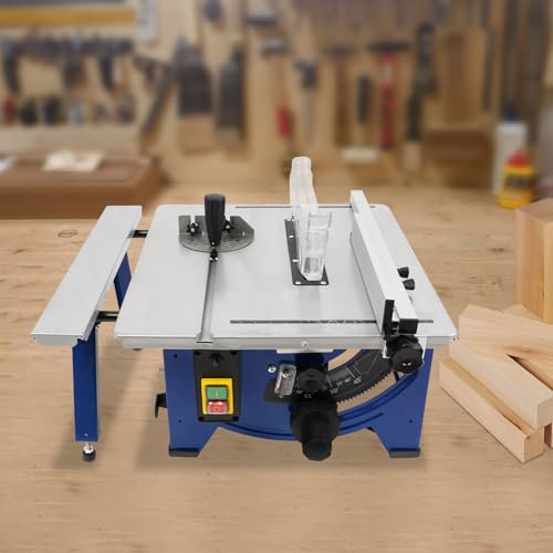 Mini-Tischkreissäge, DSYOGX 8 Inch Präzisions-Tischkreissägemaschine, Portable Tischsäge mit 24-Zahn-Sägeblatt, für Modellbau, Bastelwerkstätten, Holzschneiden, DIY-Holzbearbeitungsprojekte