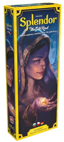 Asmodee, Splendor – The Silk Road (Die Seidenstrasse), Familienspiel | Strategische Erweiterung mit neuen Modulen und Plättchen für 2-4 Spieler, 45 Minuten, Brettspiel ab 10 Jahren, Mehrsprachig