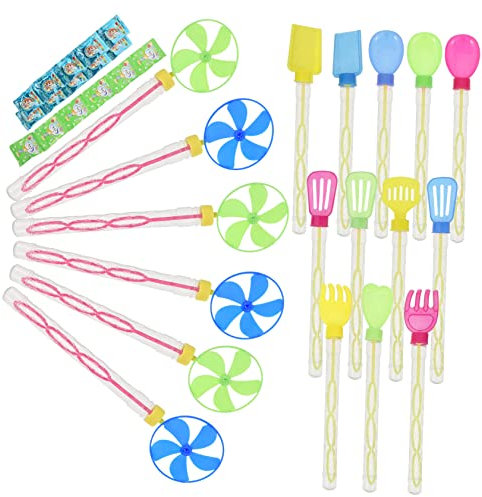 Warmhm 24pcs Giant Bubble Wand for Boys and Girls Bubble Toys Makers Portable Makers for Outdoor Fun