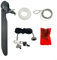 Vilgftyiet Marine Grade Kayak Sterzo Sistema Con Controllo Timone Kit Lama Nylon Nero Per Barche Da Pesca Attrezzature di Navigazione Acqua 52x20x10cm Set Completo