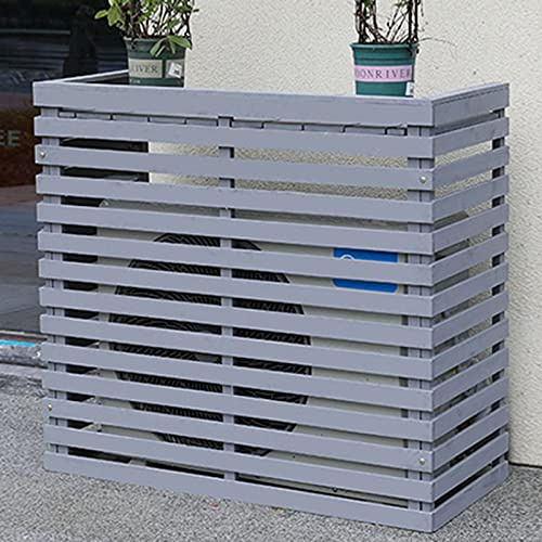 Holzgitter-Klimaanlagenabdeckung – Stilvoller Außengerät-Schutz mit Bonsai-Design | Passt zu verschiedenen Szenen | & wetterbeständige Klimaanlage Abdeckung