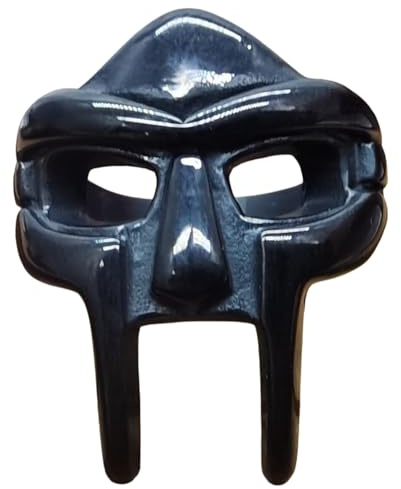 keigtuxh Men Women Pharaoh Mask Ring Superhero Couple Jewelry Titanium Steel Gold/Black/Silver/Antique 4 Colors Available (Black,13)