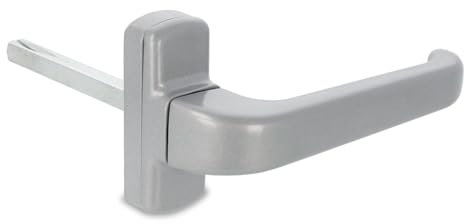 Amig - Manilla de Roseta para Puerta - Modelo Epsilon - Aluminio - 132 x 70 mm - Cuadradillo de 8 mm - Color: Aluminio Plateado