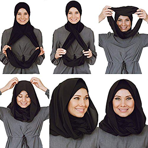 VeilWear Kopftuch aus Baumwolle und Sh, sofortiger Hijab, gebrauchsfertig, Hijab für Damen