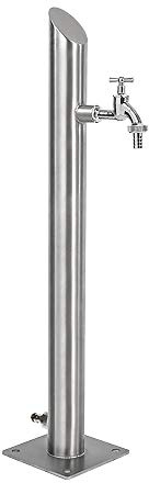 Wassersäule Edelstahl V2A Garten Brunnen Zapfsäule Wasserzapfsäule Wasserverteiler Zapfstelle SRS-1010