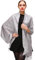 Shmily Girl Damen Schultertuch Stola - Eleganter Pashmina Schal mit floralem Muster in vielen Farben (One Size, Silber-c114)