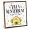 TypeStoff Holzschild mit Spruch – VILLA KUNTERBUNT – im Vintage-Look mit Zitat als Geschenk und Dekoration - HS-00498