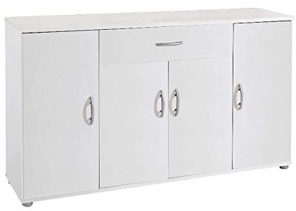 AVANTI TRENDSTORE - Lilo - Comò e mobili con ante, in stile moderno in legno laminato, disponibile in 2 diversi colori e diverse misure (118x70x30 cm, Bianco)