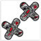 SkinoEu® 2 Stück Vinyl Aufkleber Autoaufkleber Sticker Bomb White Pflaster Heftpflaster Kreuz Band Spiegel Auto Moto Motorrad Fahrrad Fenster Tür Tuning B 223