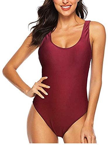 Sweetneed chida yi Costume Intero Donna Costume Intero Sportivo Costumi Interi con Coppe Imbottiti Push Up Costume Contenitivo Pancia Curvy Beachwear