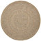 NORTHRUGS In- und Outdoor Teppich Almendro Rund Ø 160 cm – Flachgewebe Sisal-Look Skandi-Design Wetterfest für Balkon Terrasse Wintergarten Küche Badteppich Wohnzimmerteppich Wasserfest in Braun