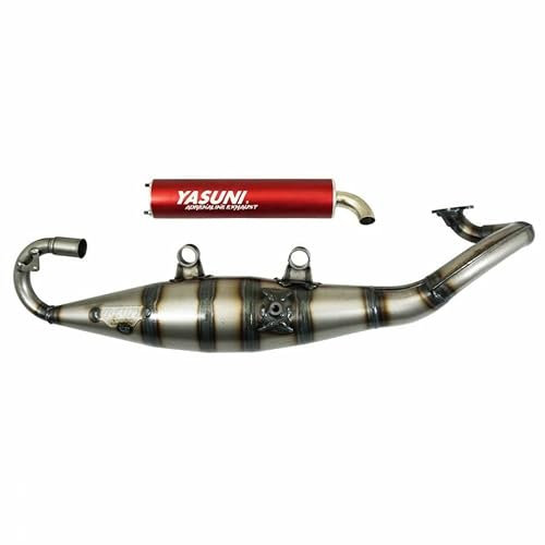 YASUNI Pot Scoot r pour MBK 50 Nitro, ovetto-Yamaha 50 aerox, neos-malaguti 50 f12-aprilia 50 SR (Silencieux Rouge) -tub902r-
