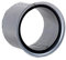 FAL Doppelt - Wandfutter 120mm Durchmesser 10,5cm lang Ofenrohr Rauchrohr feueraluminiert Silber