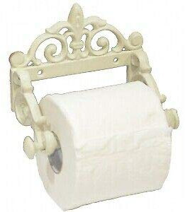 Windschief-Living Toilettenpapierhalter FRED im Shabby Chic, weiß