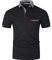 LIUPMWE Poloshirt Herren Kurzarm Baumwolle mit Brusttasche Polohemd Regular Fit Basic Streifen Tennis Golf T-Shirt,schwarz 1,XL