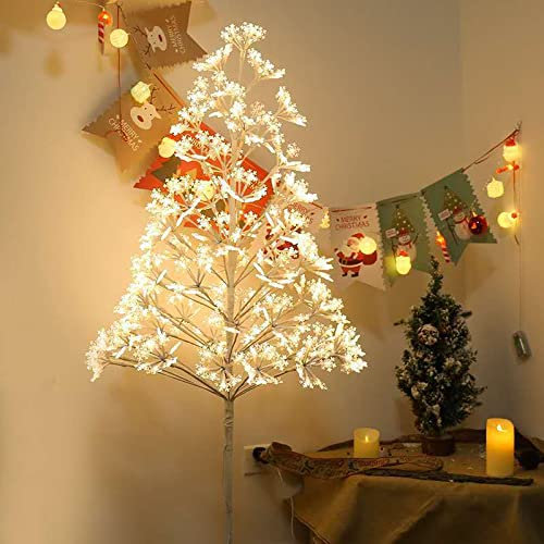 OOWOKS LED-Baumlichter, 150 cm LED-Baumlampe, warmweiß, USB-Netzteil, 228 LED-Baumlichter, Lichterbaum für den Außenbereich, für Weihnachten, Hochzeit, Party, Innendekoration