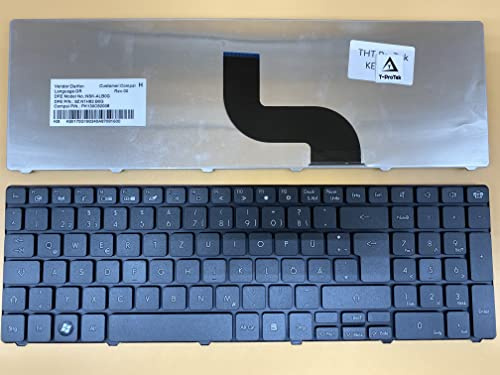 T-ProTek DEUTSCHE-Tastatur Keyboard Schwarz kompatibel für Gateway NV73A NV79C ID58 ID59 ID79